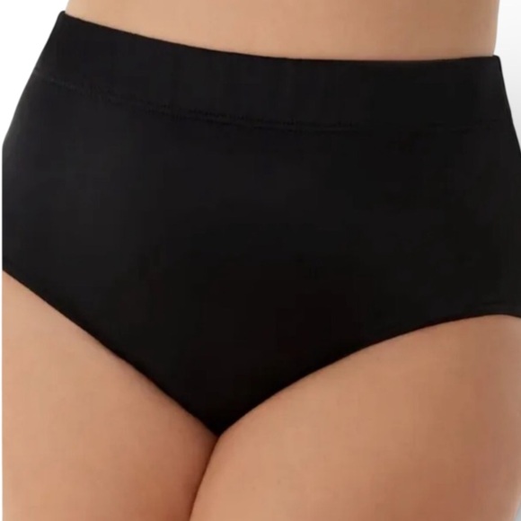 Women’s Swim Suit Bottoms Size XL High Rise Full Coverage in Black EUC - Picture 7 of 8